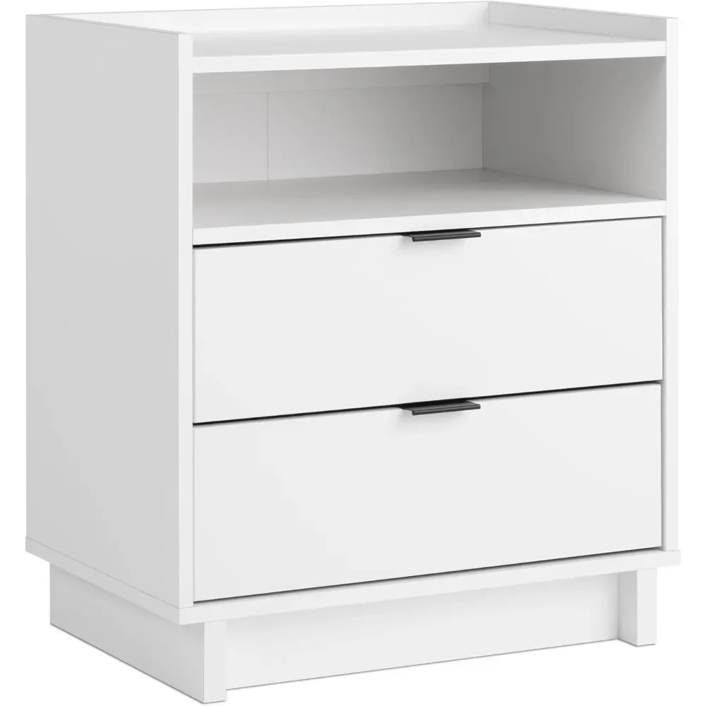 

2 Drawer Nightstand, Simple White