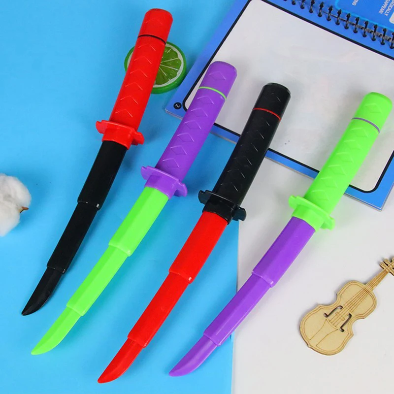 

Funny Colorful Cartoon Plastic Katana Gel Pen Cute Cartoon Neutral Pen School Supplies Students Stationery Children Gifts