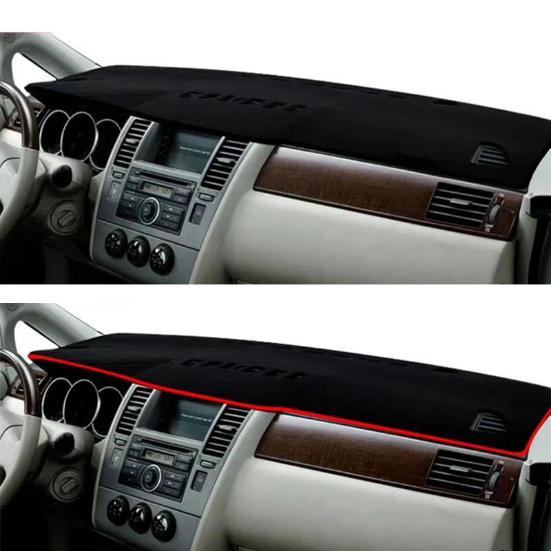 Car Dashboard Cover Pad For Nissan Tiida Versa 2005-2011 Sunshade Protector Anti-UV Dash Mats Non-slip Pads Interior Accessories