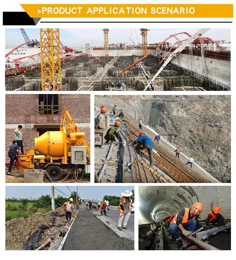 مضخة خلط الخرسانة نظام خلط ونقل الخرسانة المتكامل مع الضمان بجودة جيدة