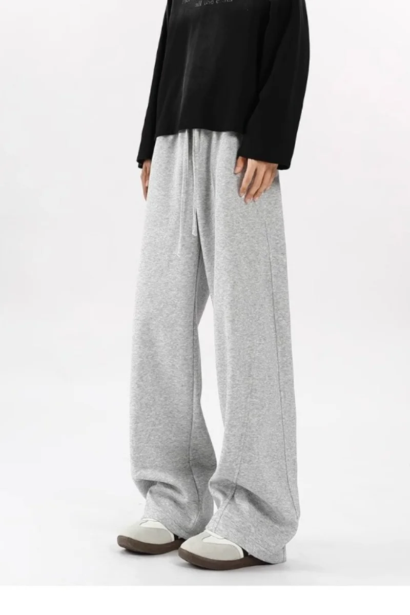 

American curved knife high street guard pants men's spring and autumn clean fit hanging wide leg pants straight leg mopping spor