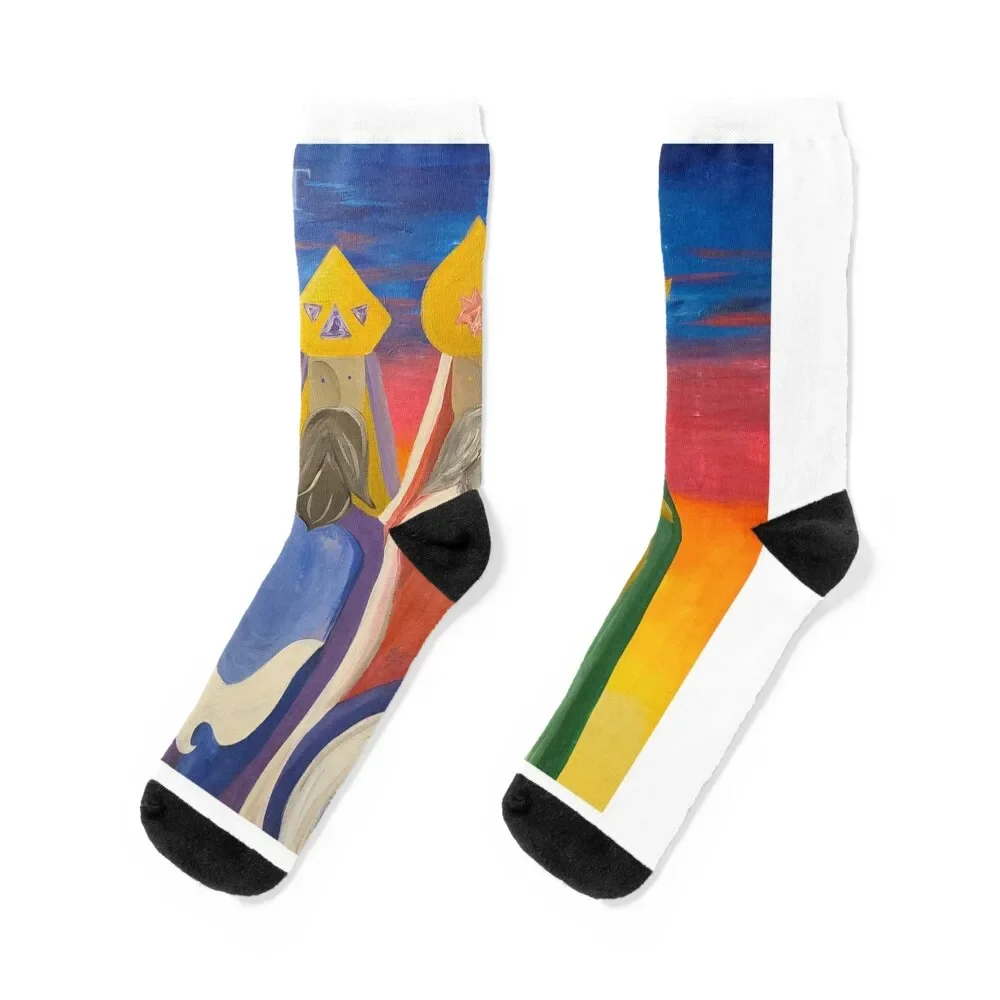 

Puerto Rico Kings Glow Socks sport loose Lots japanese fashion Boy Socks Women's