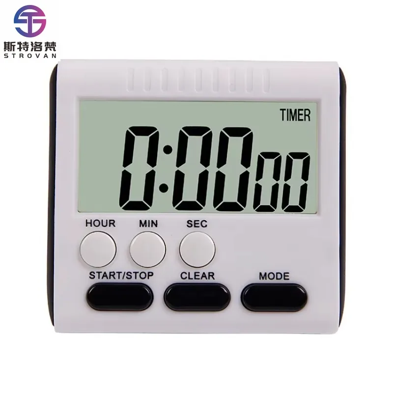 

Kitchen Timer 24 Hours Digital Alarm Clock LCD Screen Magnetic Backing for Cooking Baking