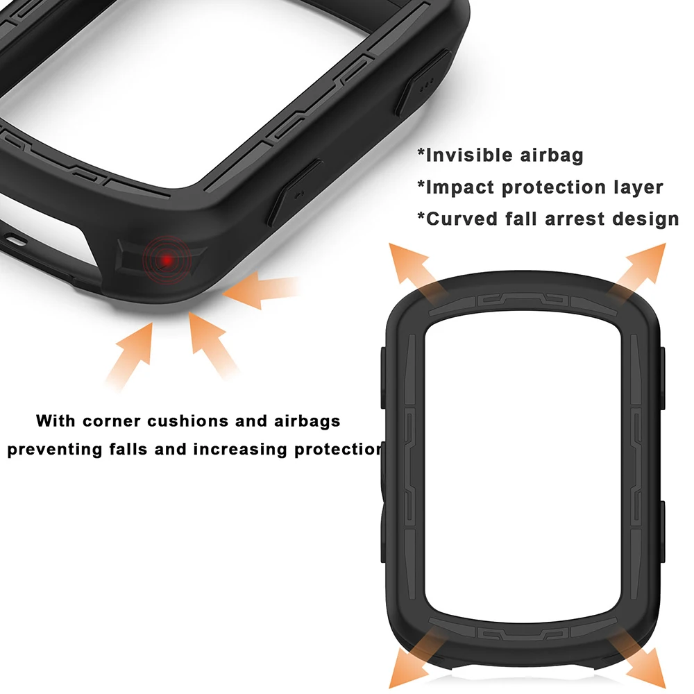 For Garmin Edge 540 840 Solar Protective Case Cover + 3PCS Glass Films Bike Bicycle GPS Silicone Shell Protector Edge540 Edge840