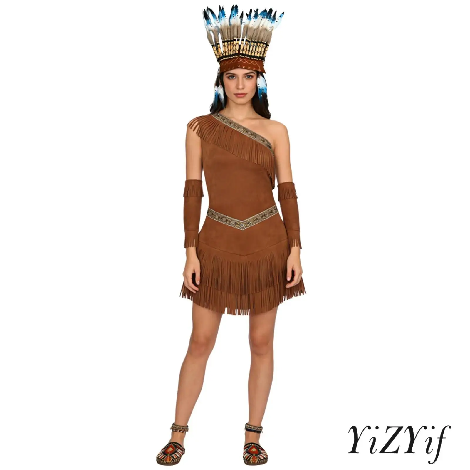costume-de-cosplay-princesse-tribu-homme-primitif-pour-femmes-robe-a-franges-asymetrique-epaule-denudee-sans-manches-manches-a-pampilles-couvre-chef-en-plumes-de-tablita