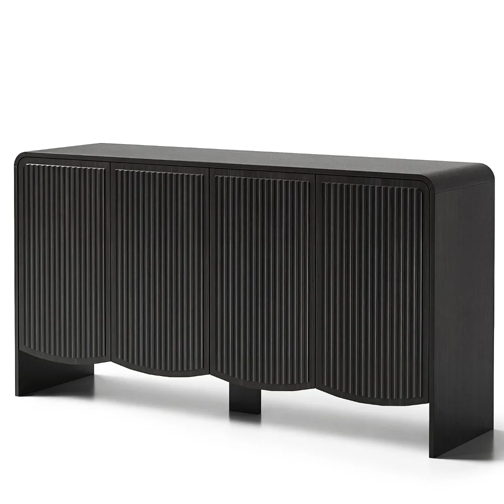 Fluted Sideboard Buffet Cabinet with Storage,58