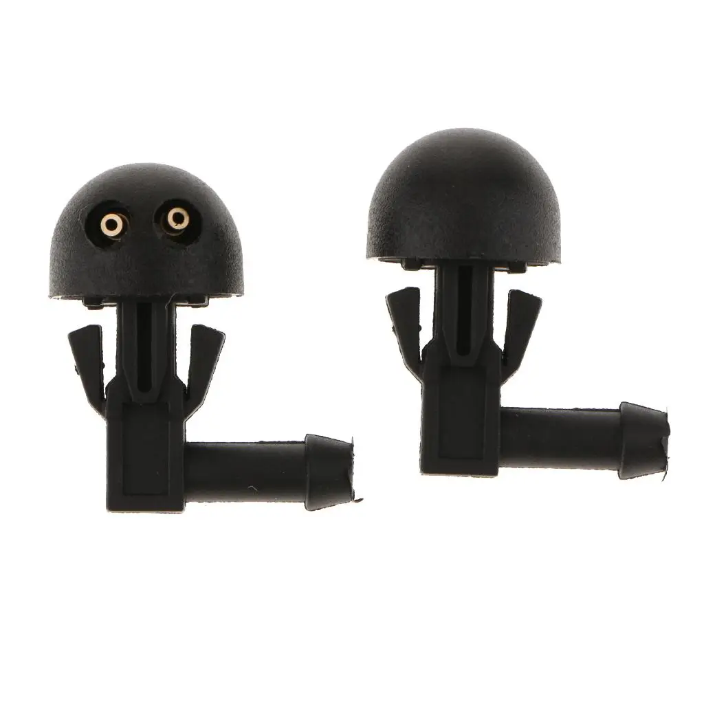 Bico de água para limpador de para-brisa de carro, 2 peças, spray para peugeot 206 6438av 6438e6 6438j2, bico ajustável em formato redondo