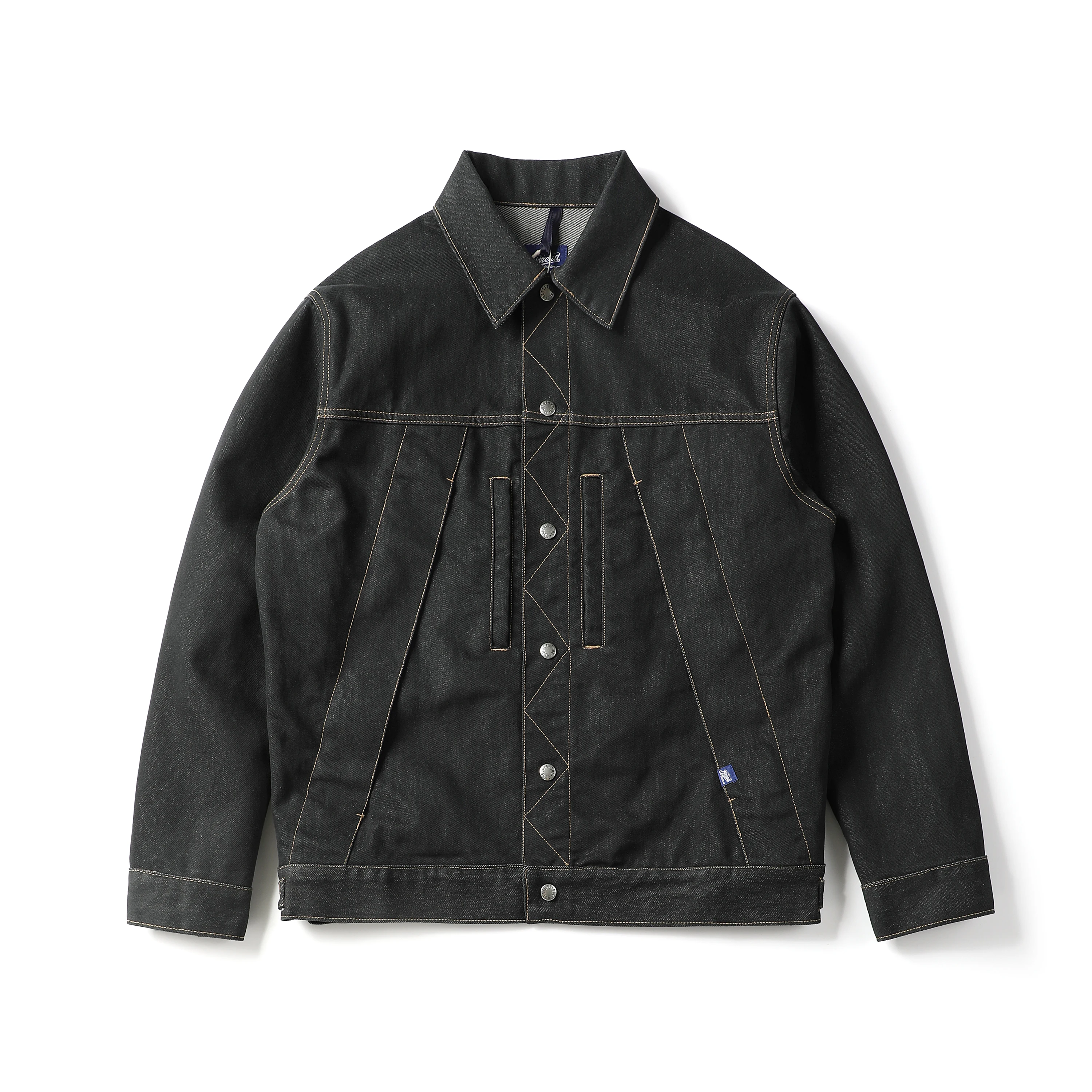 

Высококачественная ковбойская куртка свободного покроя в японском ретро-стиле с большими карманами — универсальная джинсовая куртка для рабочей одежды, осень 2023 г.