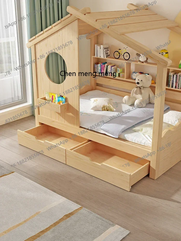 ss cn8350 ss 8350 Modern Minimalist Creative Boys and Girls Bedroom Room Tree House Bed Solid Wood Single Bed 1.5 Castle Princes