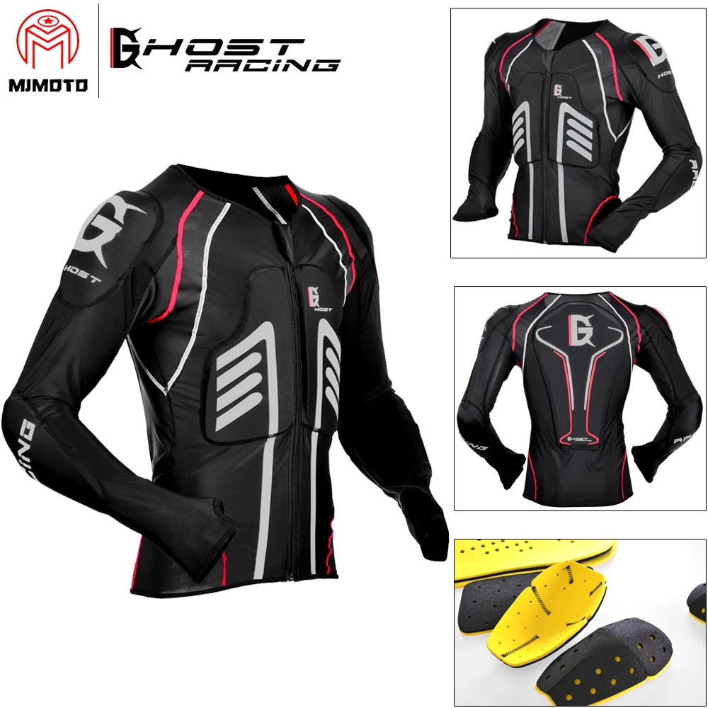 Motorrad Jacke Männer Motocross Körper Rüstung Brust Zurück Schutz On-road Racing Schutz Jersey Motorrad Reiten Rüstung Kleidung