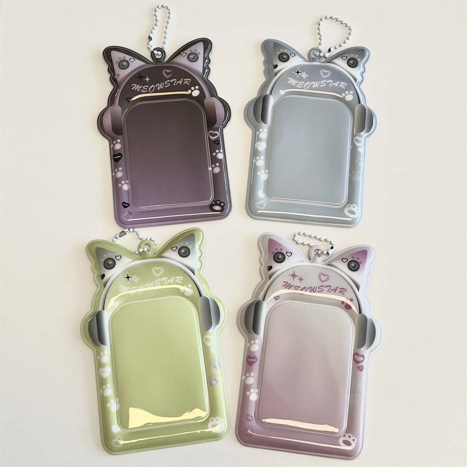 3 Inch Kpop Photocard Holder Photo Protective Card Holder Case Keychain Bags Pendant Accessories Campus Card Holder Gifts