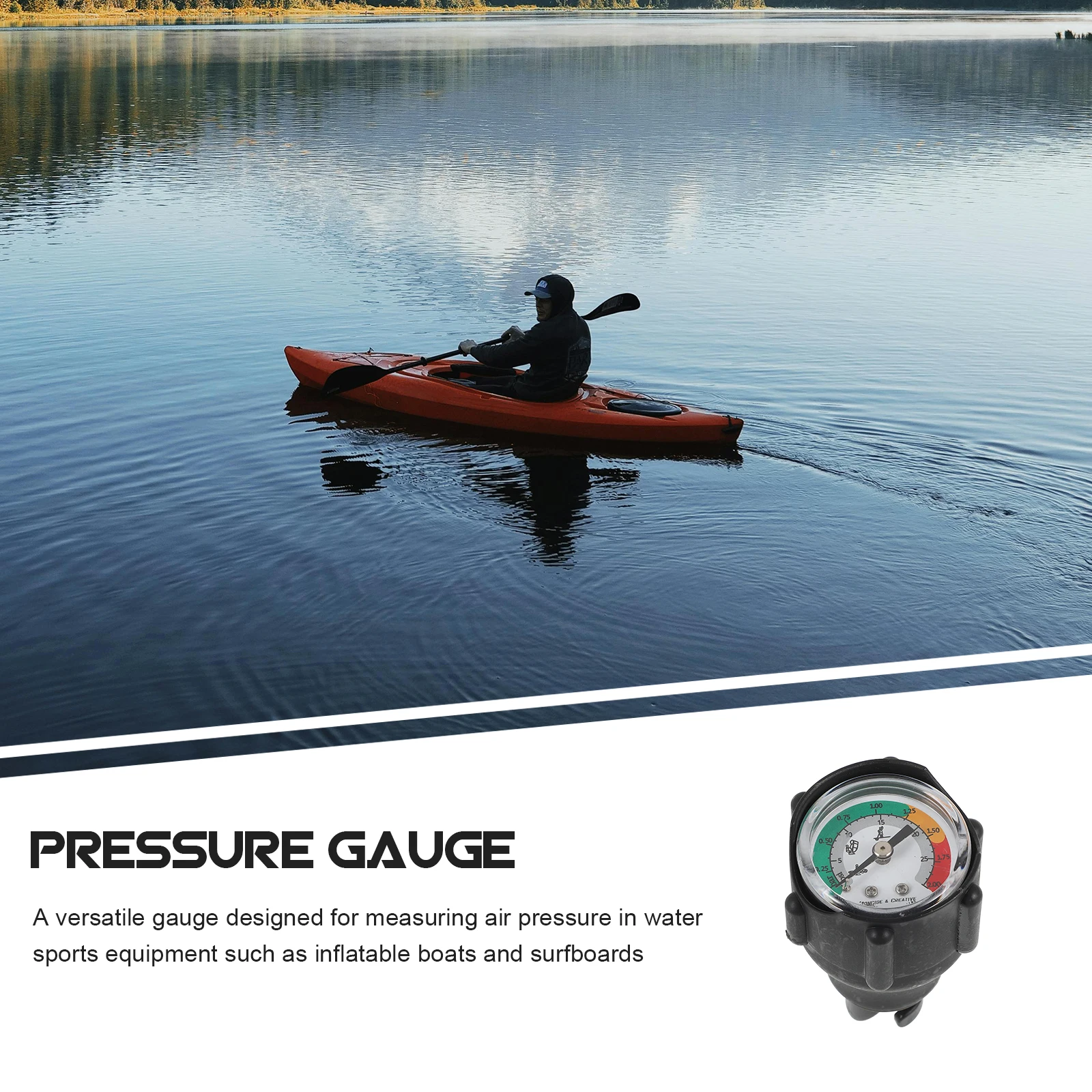 

Inflatable Boat Air Pressure Gauge Kayak Surfboard Measuring Tool Plastic Gauges Device Water Sports Equipment High Precision