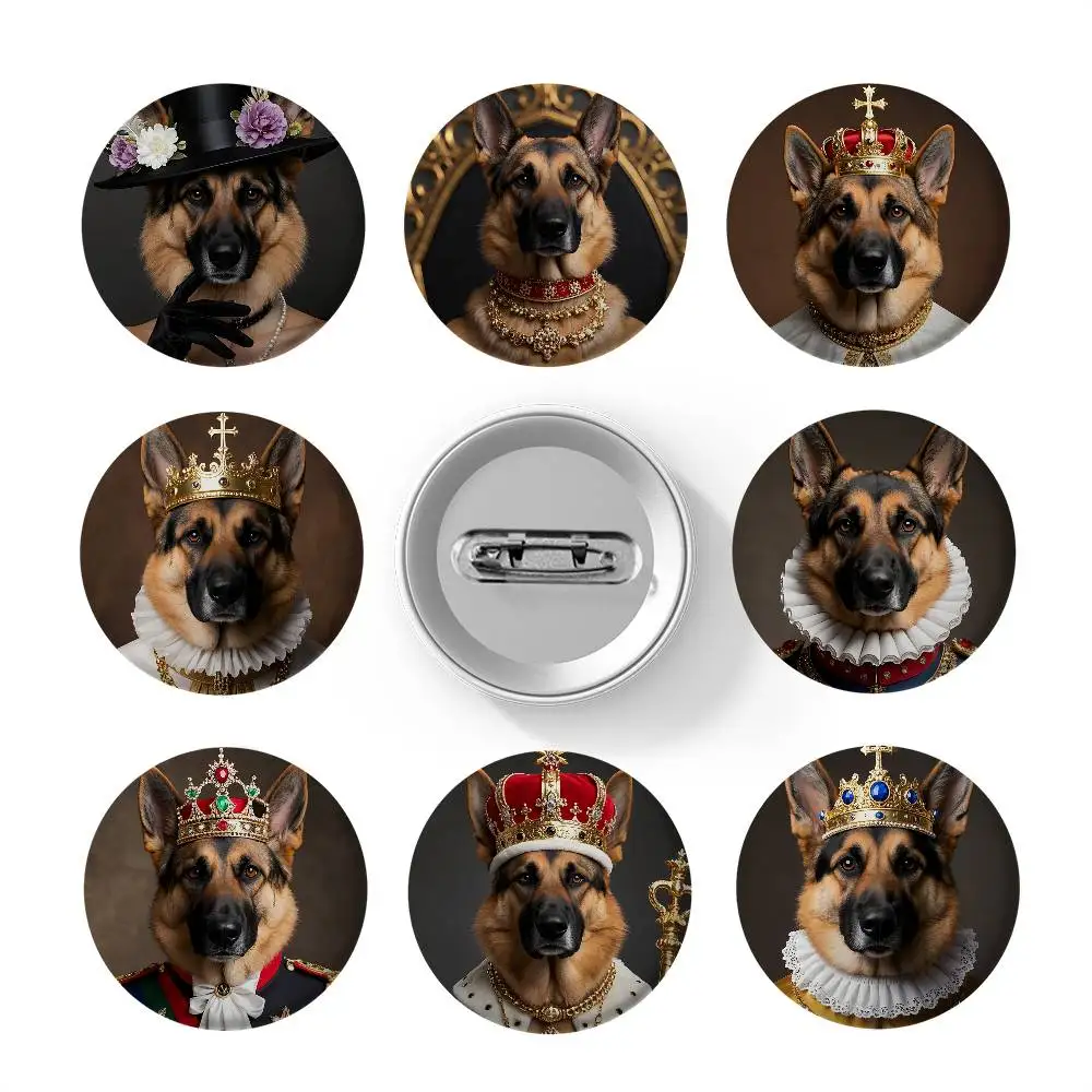 الراعي الألماني الكلب لطيف راهبة شارات مستديرة رائعة شارة دبابيس دبابيس الإبداعية للملابس قبعة ظهره هدية الملحقات #1