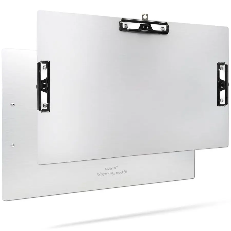 

Clip Aluminum 11x17 Clipboard Metal Stainless Hangable Clipboards Art Pen Holder Extra Large Clip Board for Business Medical Pro