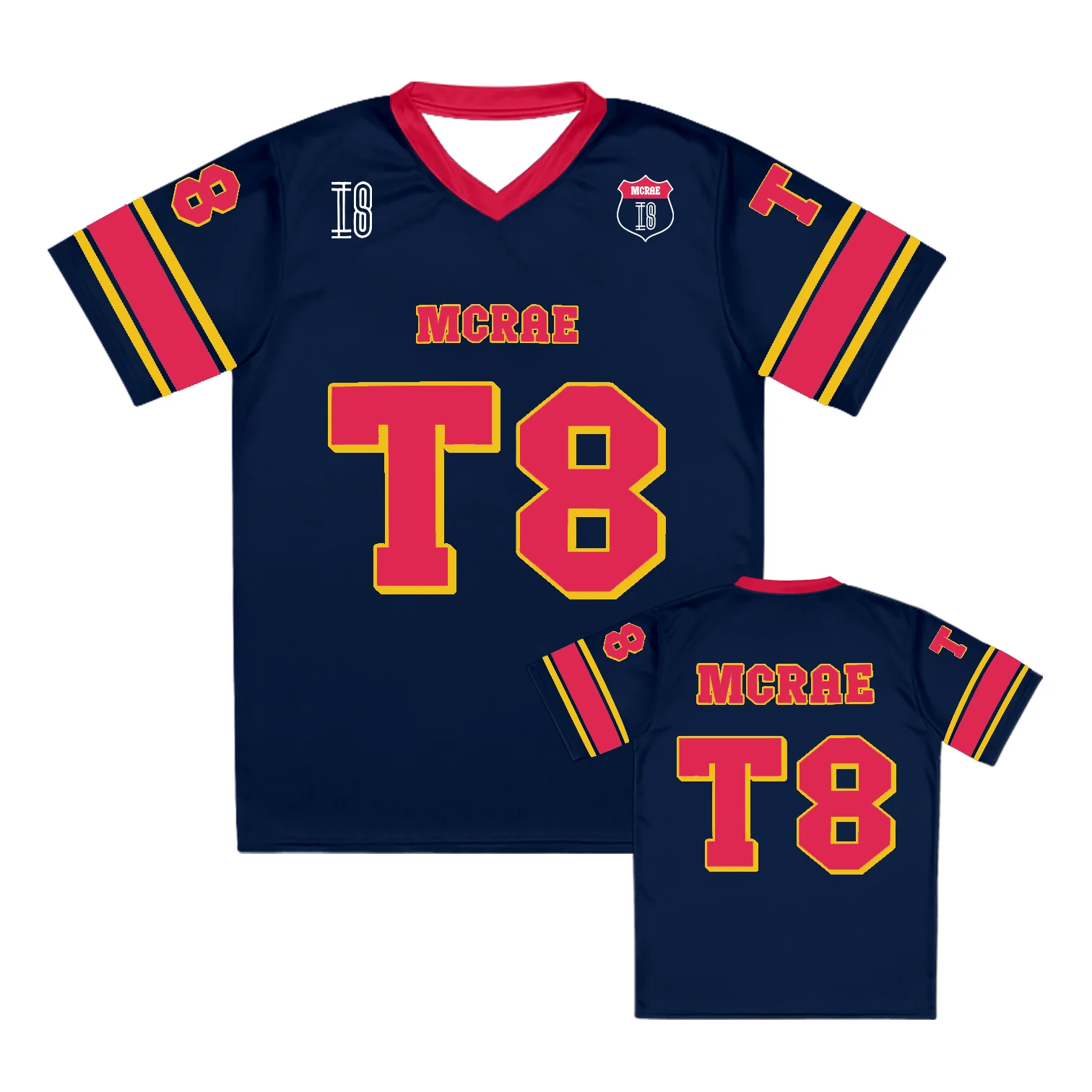 Tate McRae Jersey 2025 Spring/Summer Men's and Women's Sportswear T8 McRae Football Jersey V-Neck T-Shirt y2k Top New image 6