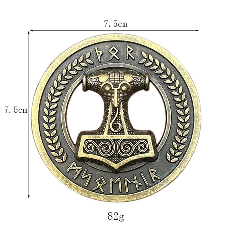 Thor's Hammer belt buckle Western style