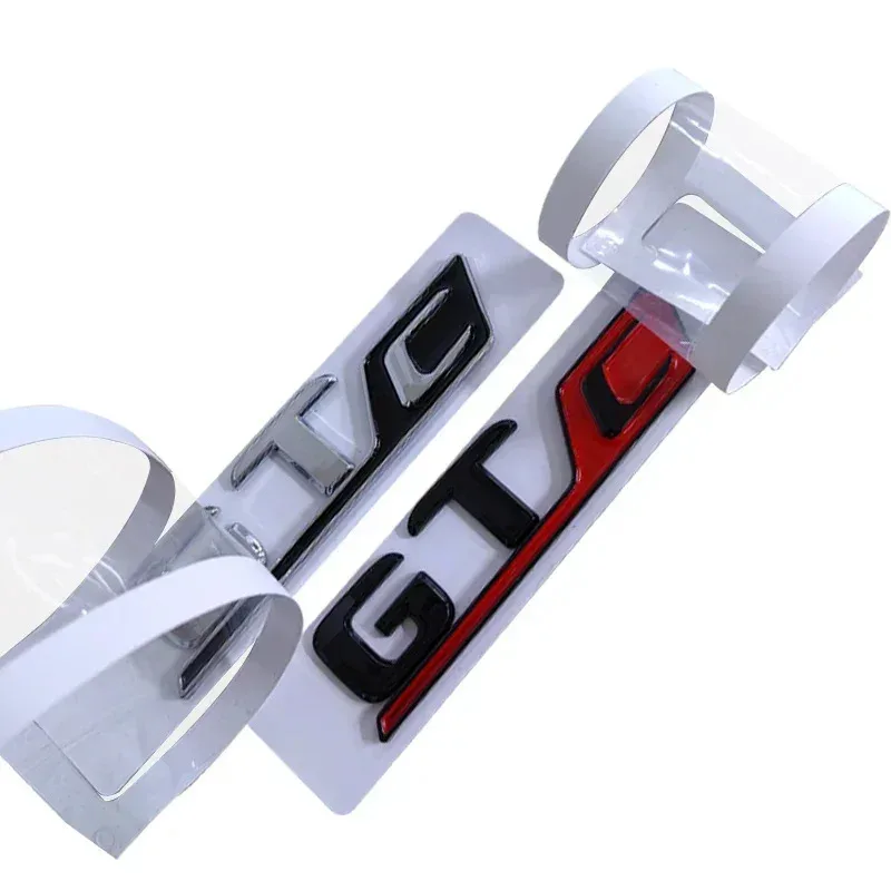 ABS Letters Numbers GT C Emblem For GTC Car Trunk Lid Nameplate Badge Logo Sticker Chrome Black Red Accessories
