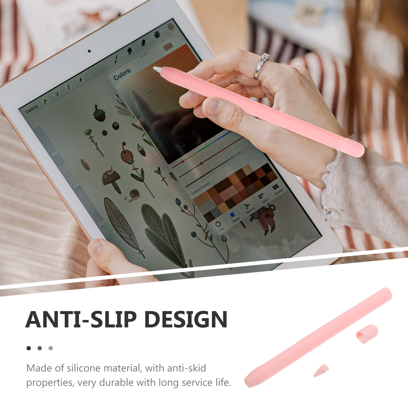 

Silicone Stylus Pen Protective Sleeve Carrot Shape Non-Slip Design for Pencil 2 Shockproof and Scratch Resistant Stylus