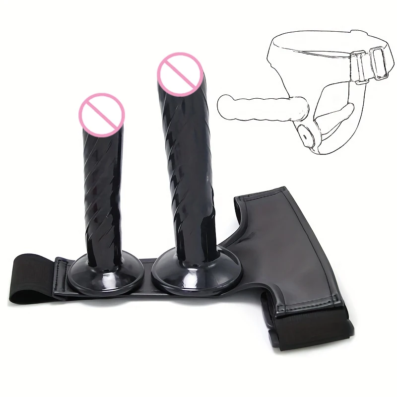 Doppel Penis Realistischer Dildo Strapon Ultra Elastischer Harness Gürtel Strap on Big Dildo Erwachsene Sex Spielzeug für Frau Lesben Sex Spielzeug