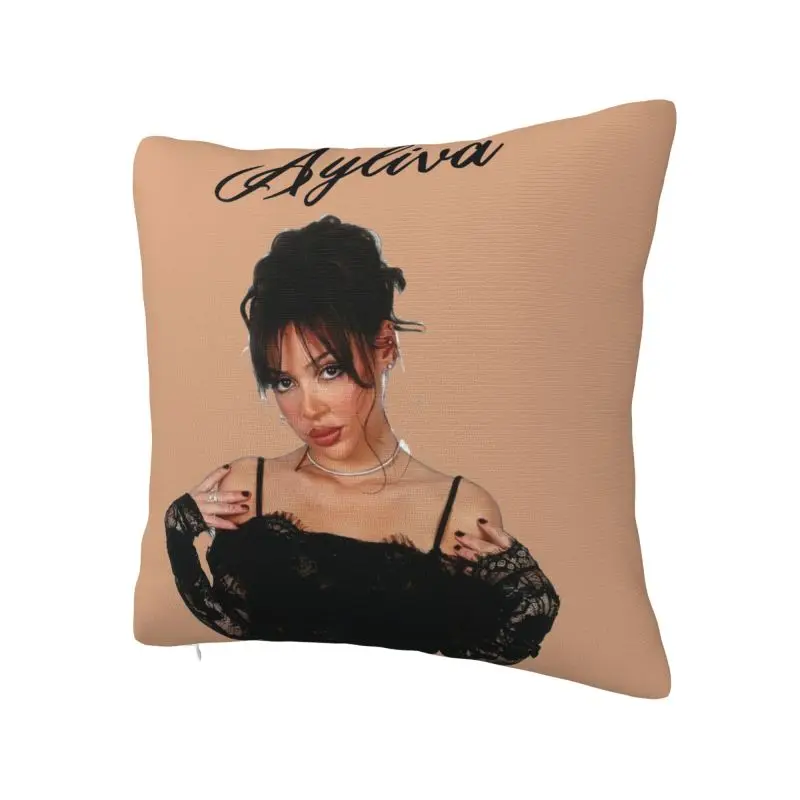 Custom A-Ayliva Singer Square Pillow Case Home Decorative Pop Music Cushion Cover Throw Pillow for Sofa Double-sided Printing