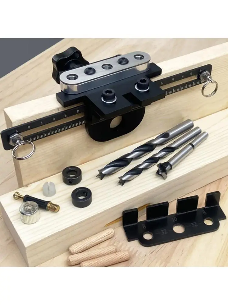 r9uf-adjustable-clamping-dowel-jig-drill-set-carbon-steel-double-sided-positioning