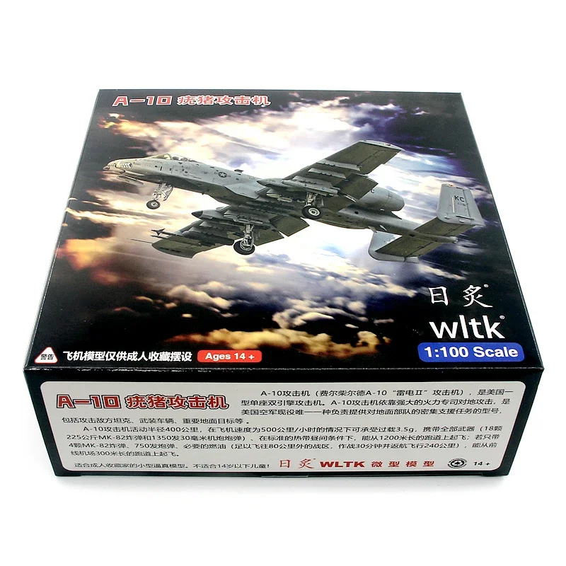 Diecast 1/100 Scale WLTK U.S. Air Force A-10A  A-10  A10 Thunderbolt II Aircraft 79-0143 Finished A10 Model Collectible Toy Gift