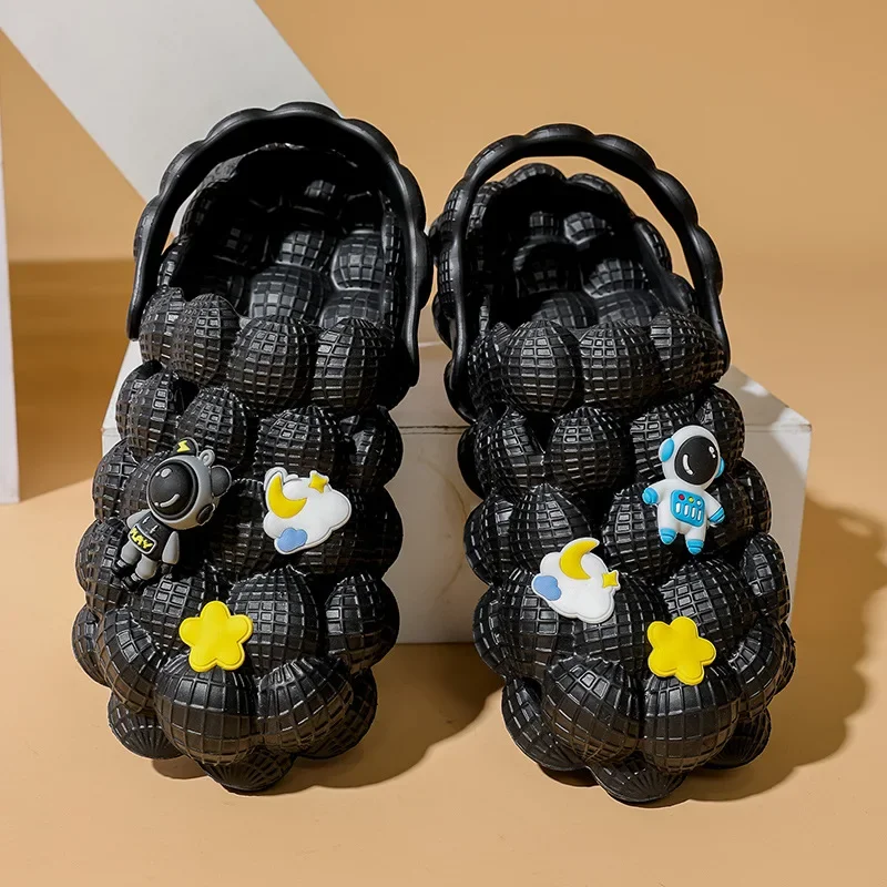 

Children Casual Slippers Outdoor Indoor Bubble Lychee Leisure Two Wear Boy Girl Garden Sandals Kids Non Slip Soft Sole Shoes