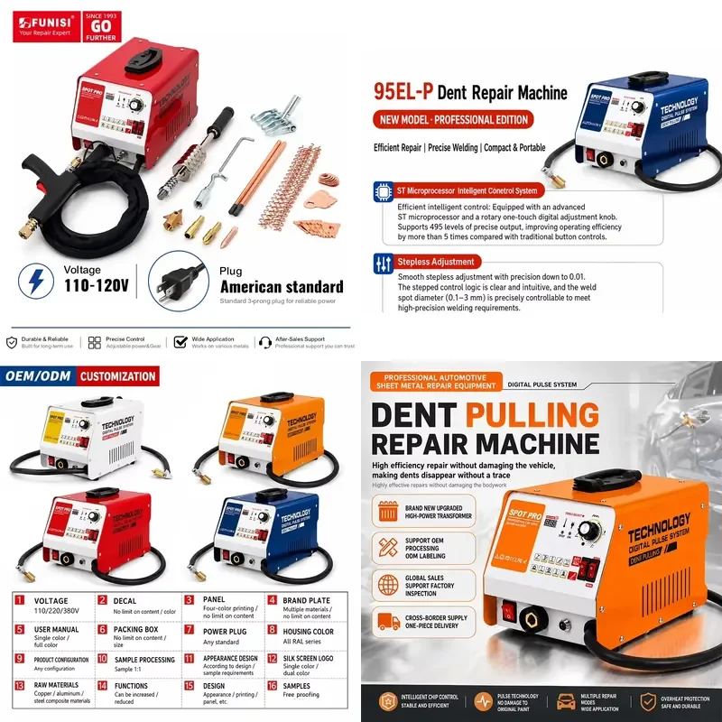 For F95EP Steel Dent Puller Spot Welder Auto Body Sheet Metal Repair Equipment Professional Car Garage Tool