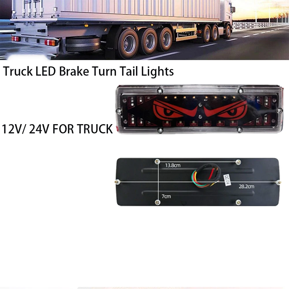 

30*14*7cm 12V 24V Tail Lights All Mounting Hardware Included Bright Illumination IP67 Waterproof Rating Harsh Weather Conditions