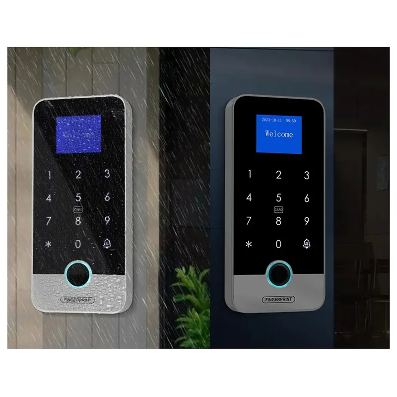 HFES APP スマート指紋キーパッド RFID アクセス制御キーパッドタッチ IP65 防水 13.56Mhz ドアオープナー (S300X)