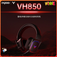 Rapoo Vh850 Multimode Wireless RGB Headphones Surrounds EarLong Endurance Customize Earphone 46 Hours Office Gaming Headset Gift