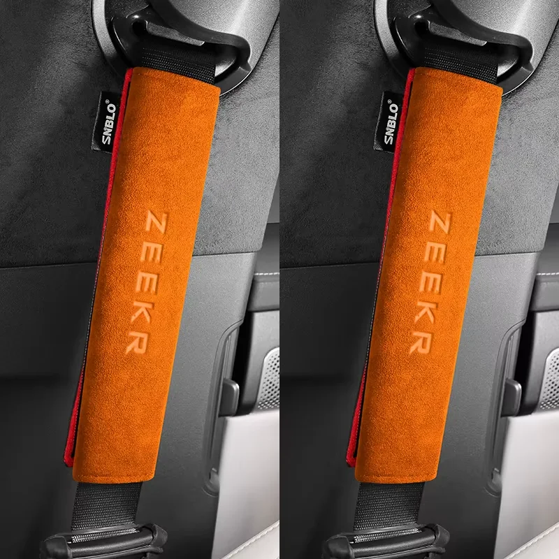

car interior safety belt shoulder guards alcantara suede For ZEEKR 001 009 Zeekr X car accessories