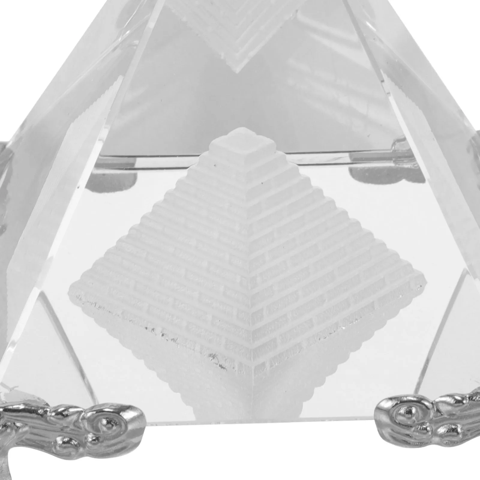 

Crystal Pyramid Creative Desktop Ornament Small Exquisite Pyramid Sculpture for Home Office Positive Energy Decorative Artwork