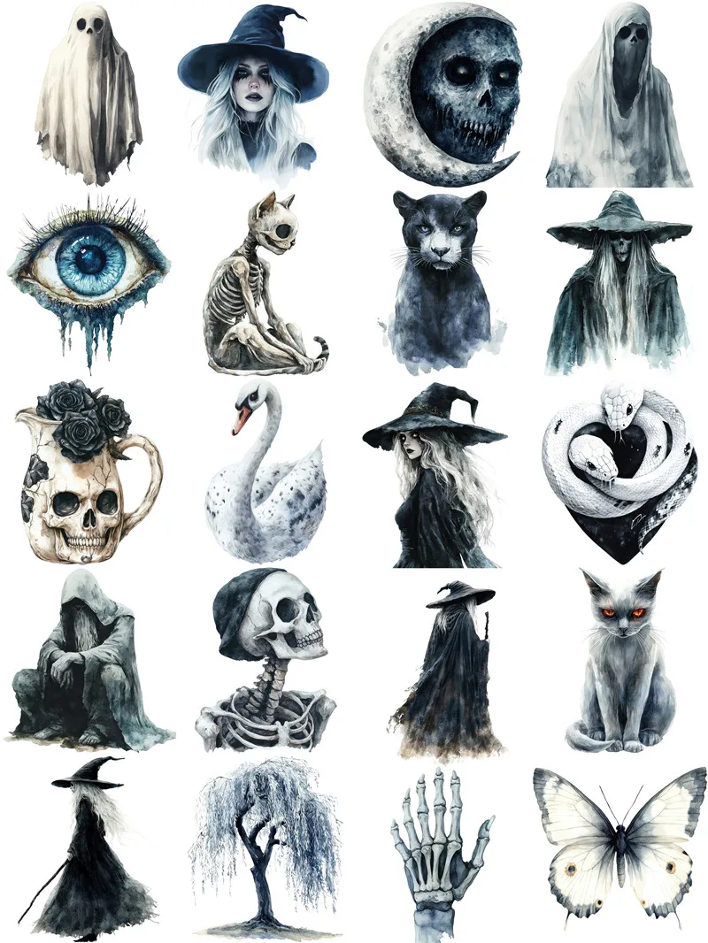 Dark Witch Forest Stickers Crafts And Scrapbooking stickers kids toys book Decorative sticker DIY Stationery
