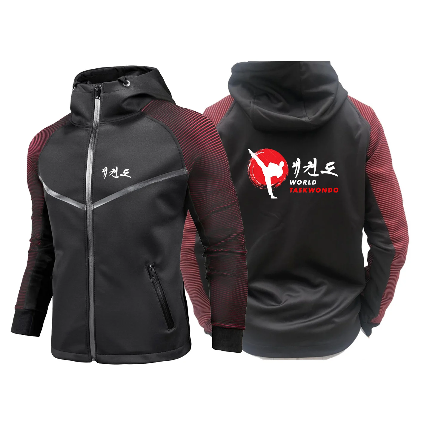 WTF World Taekwondo Federation Print Fashion 2023 New Men\'s Jacket Zipper Racing Tracksuit Hoodies High Quality Sweatshirts Coat