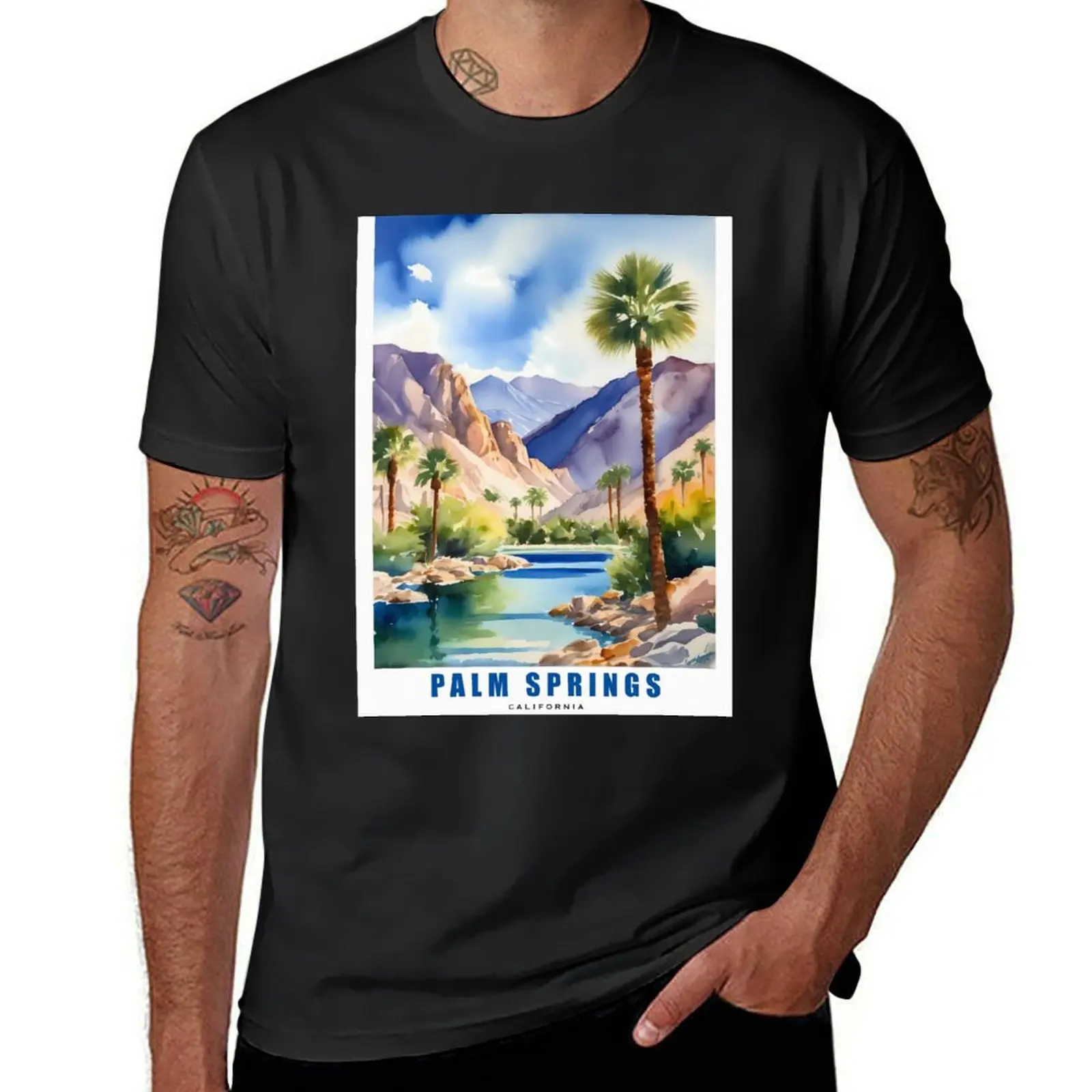 PALM SPRINGS / California : Sunshine Oasis: Discovering the Charms of Palm Springs T-Shirt tees cute tops mens funny t shirts