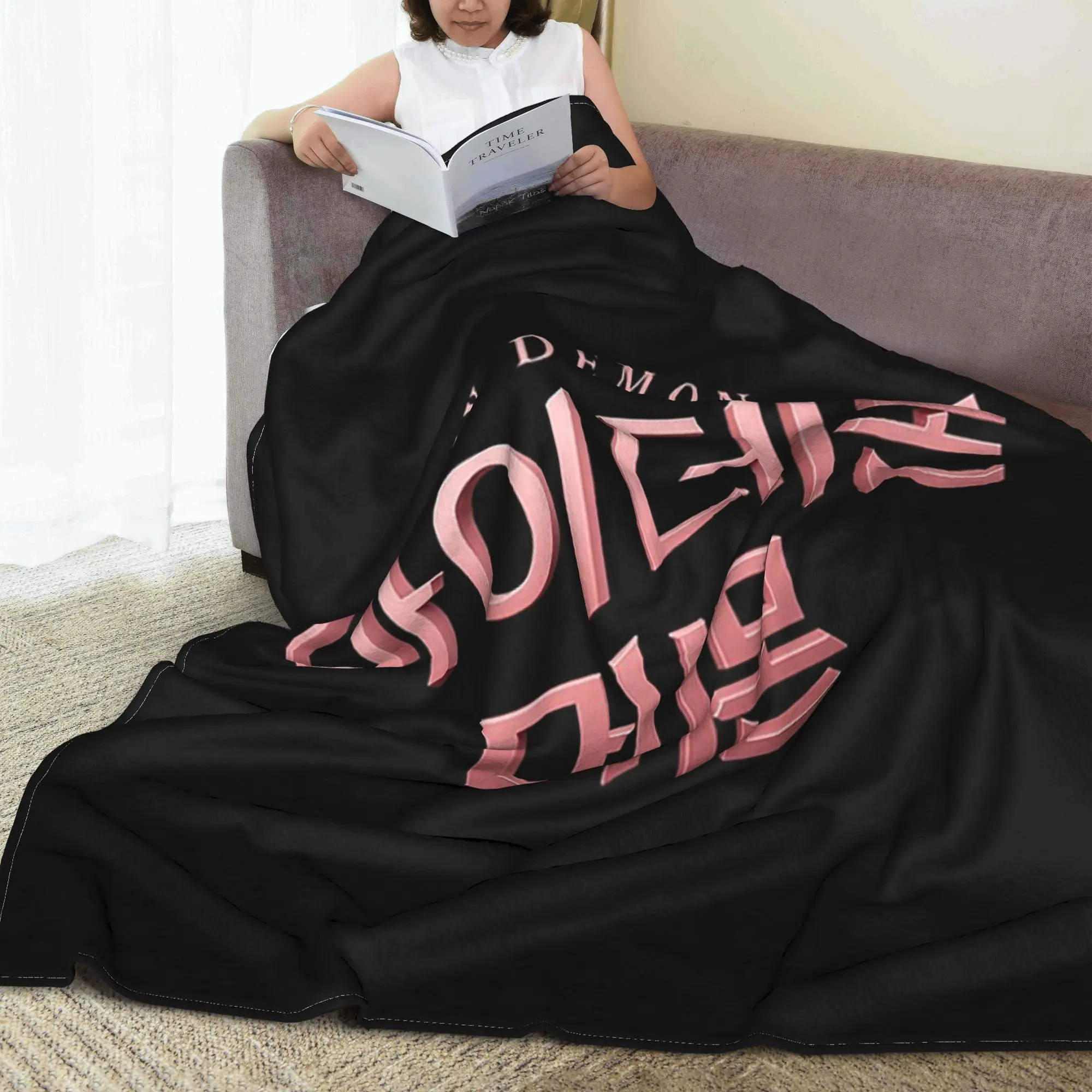 بلدي شيطان Kdrama شعار كيم يو جونغ أغنية كانغ البطانيات الصوف أريكة رمي بطانية للأريكة الفراش السفر يلقي المفرش لحاف