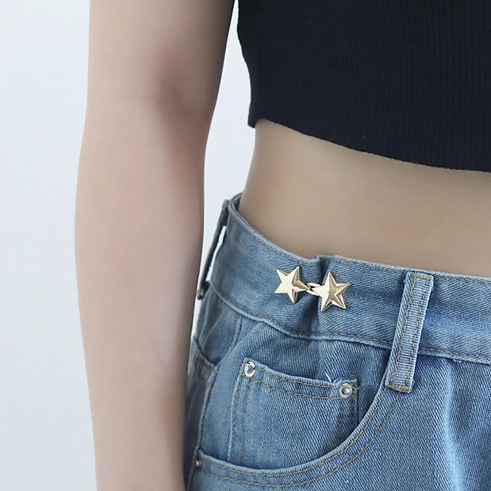 10er-Set sternförmiger Taillenformer, kein Nähen erforderlich, abnehmbarer Knopf für Jeans, Hosen, Bund, sofortige Anpassung, Slim Fit – Detail 11