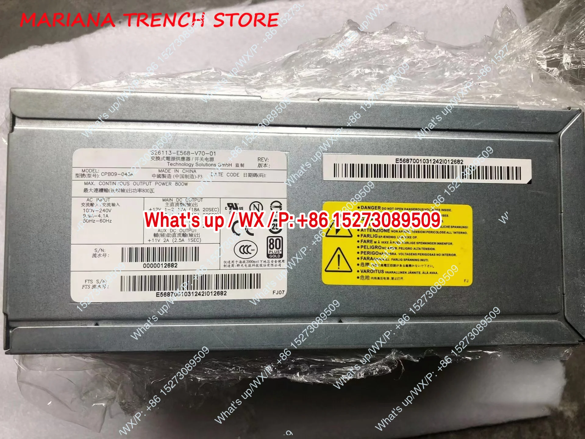 S26113-E568-V70-01 for Fujitsu R920 M720 Workstation Power Supply,CPB09-043A