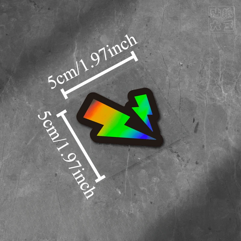 2PCS Lightning รถจักรยานยนต์สติกเกอร์กันน้ําสําหรับมอเตอร์ไซด์การใช้ถังหมวกนิรภัยด้านหน้า Fairing รถสกู๊ตเตอร์ไฟฟ้าไวนิล Decal