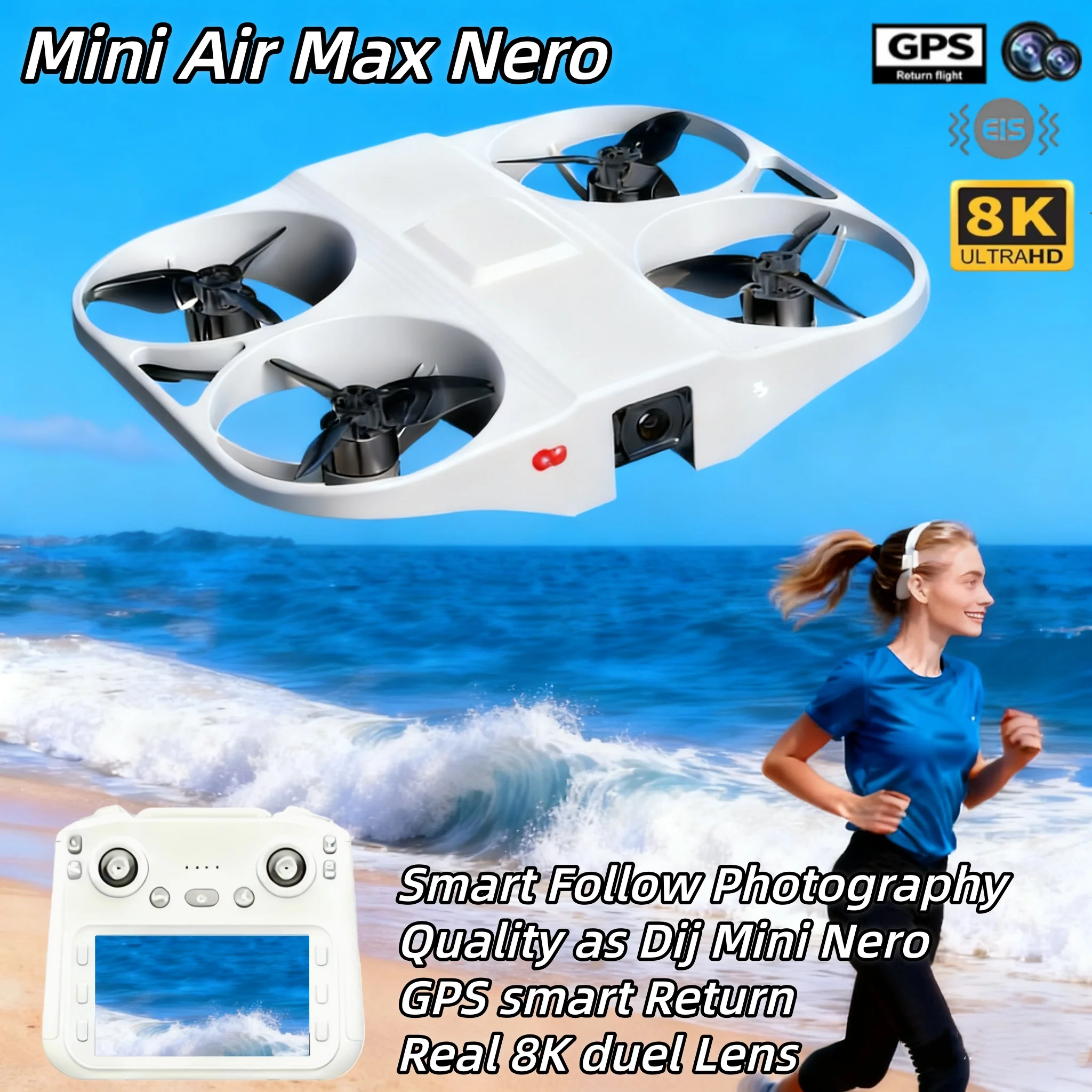 كاميرا Airmax Neo Mini Drone Professional Smart Follow RTH 8K HD للتصوير الجوي مع طائرة تحكم عن بعد #1