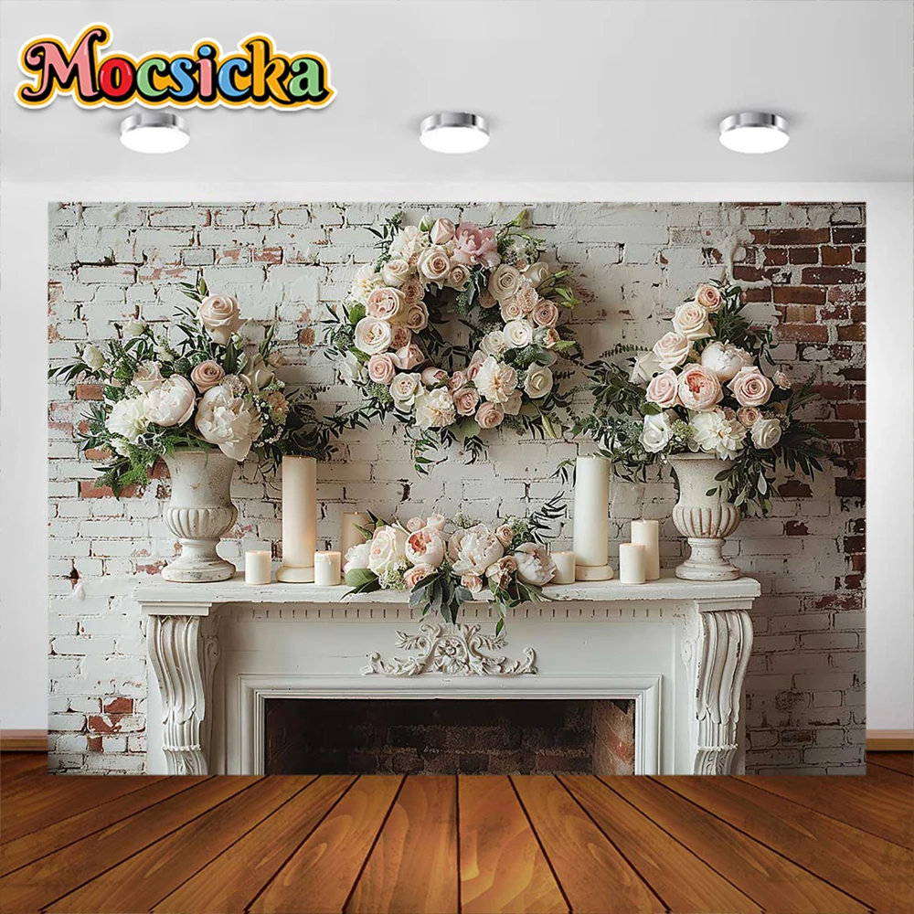 Musim semi Bohemian latar belakang fotografi Pampas dekorasi rumput anak perempuan potret pesta bersalin bunga Antik tirai foto latar belakang