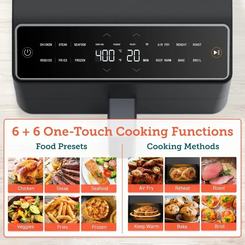 COSORI Pro III Air Fryer Dual Blaze, 6.8-Quart, Precise Temps Prevent Overcooking, Heating Adjusts for a True Air Fry, Bake