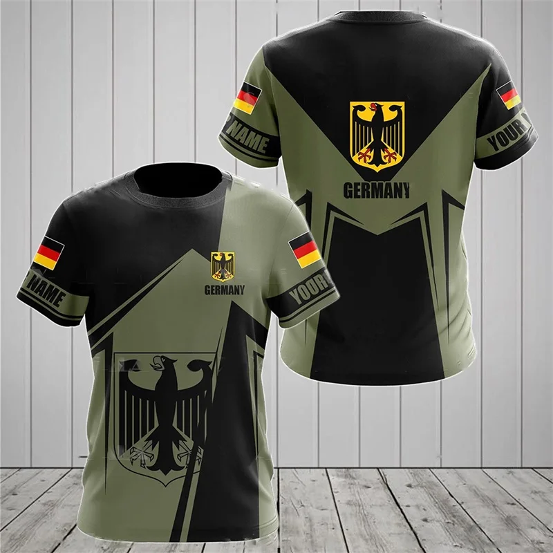 German National Emblem T-Shirt for Mens 3D Printed Sports Gym T Shirts Summer Quick Dry Short Sleeves Women Oversized Streetwear