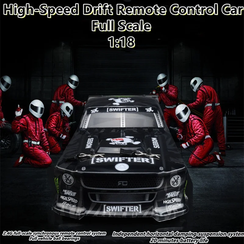 4WD Waterproof ESC High-speed Drift RC Car Full Vehicle Ball Bearings Independent Shock Absorption Children's Remote Control Toy