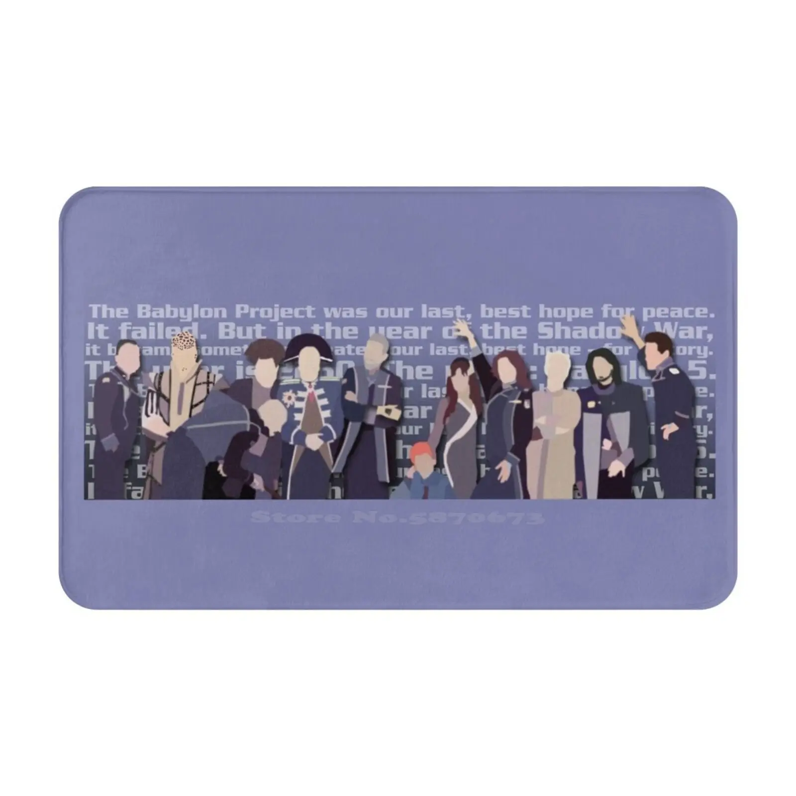 The Babylon Project-Cast Portrait 3 Sizes Home Rug Room Carpet Babylon 5 B5 Cast Portrait Tv Sci Fi Science Fiction Mira