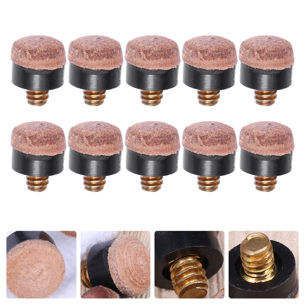 

20 Pcs Screw Head Billiard Cues Tips Replacement for Pool Accessories Club Screw-on Skin Supplies Stick