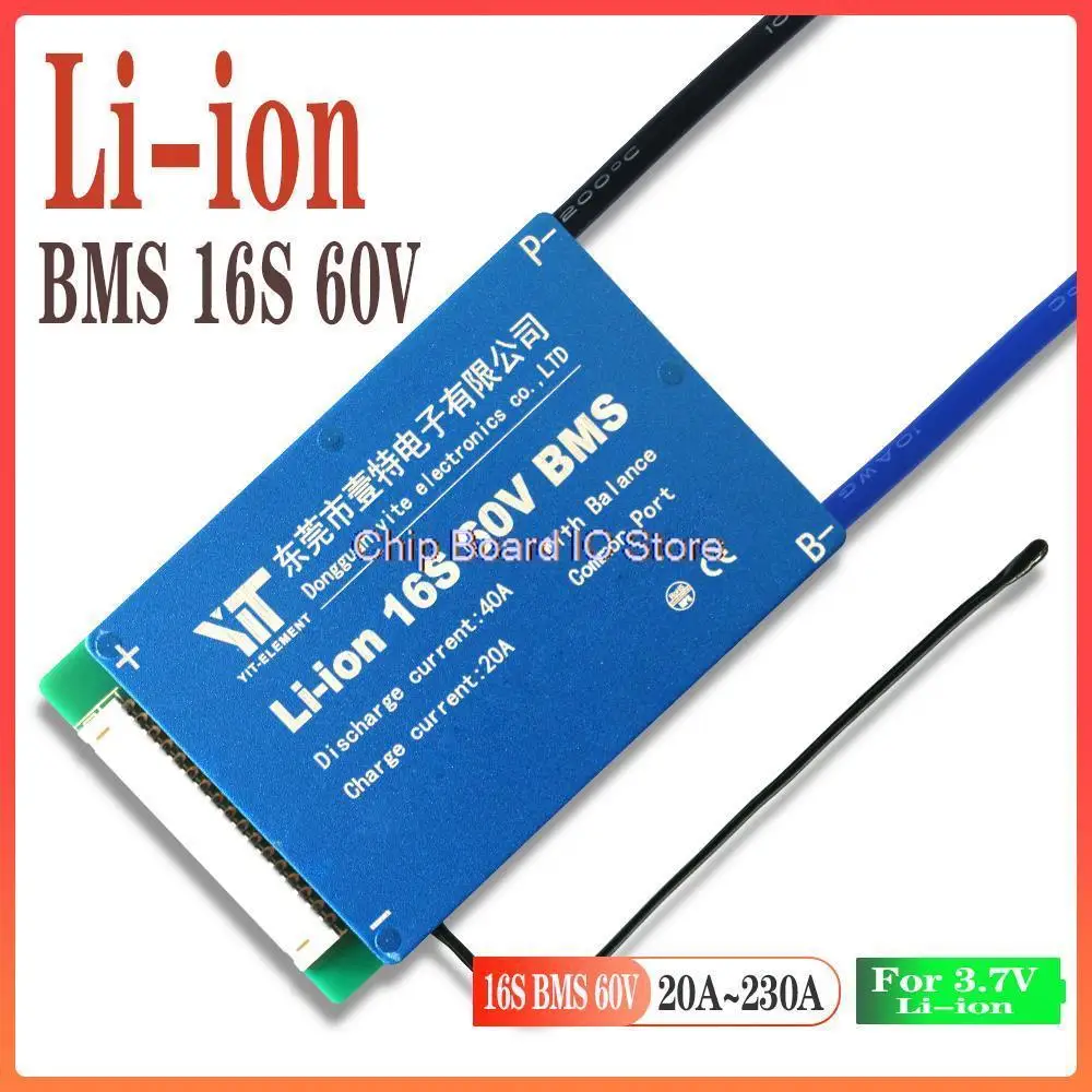 BMS 16s 60V Li-ion 18650 26650 Battery Pack Power Protection Charging Module Board With Balanced For Solar / Car / DIY Powerbank