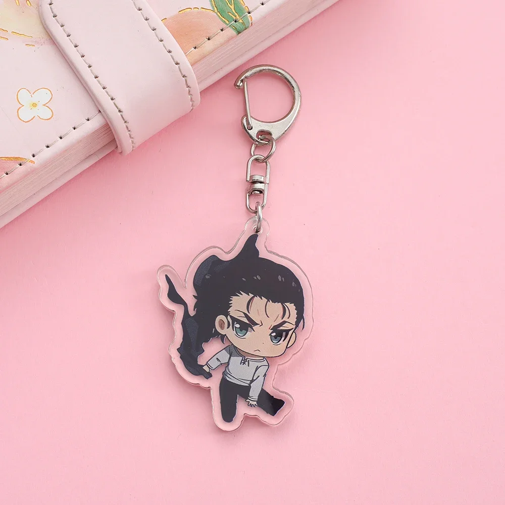 Cartoon Anime Lilo and Stitch Pendant Keychains Holder Car Key Chain Key Ring Mobile Phone Bag Hanging Jewelry Attack On Titan