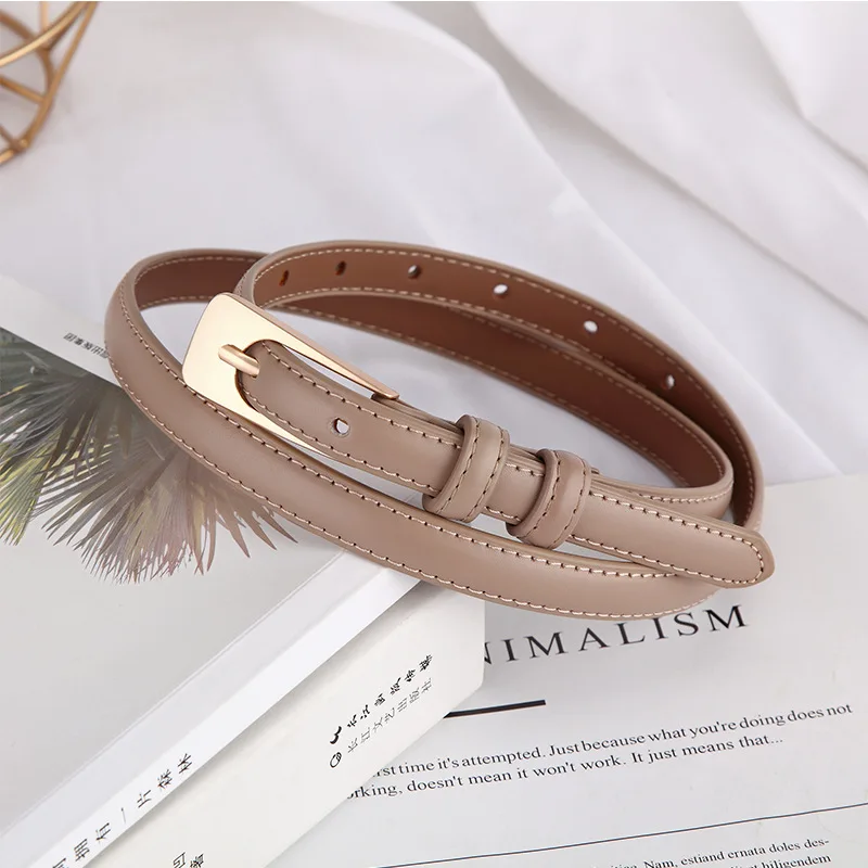 New style leather belt thin belt women's casual fashion skirt belt